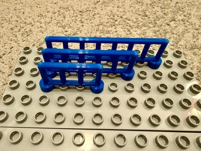 fully Lego Duplo compatible regular fence (3 sizes available)