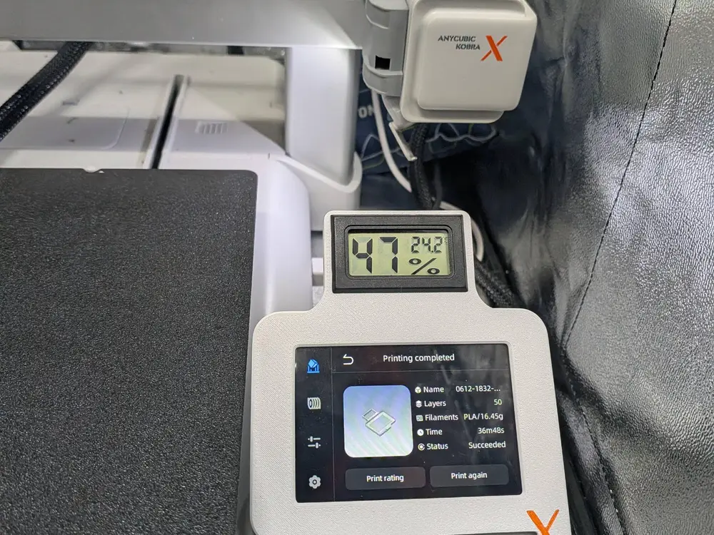 Kobra  X screen + Hygrometer