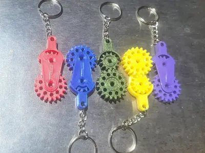 Printed Gear Keychain - Anti-Stress Toy