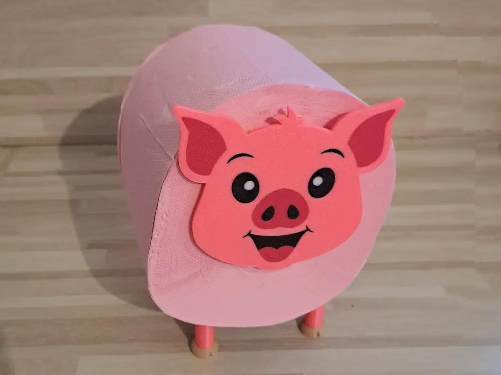 Pig toilet paper holder