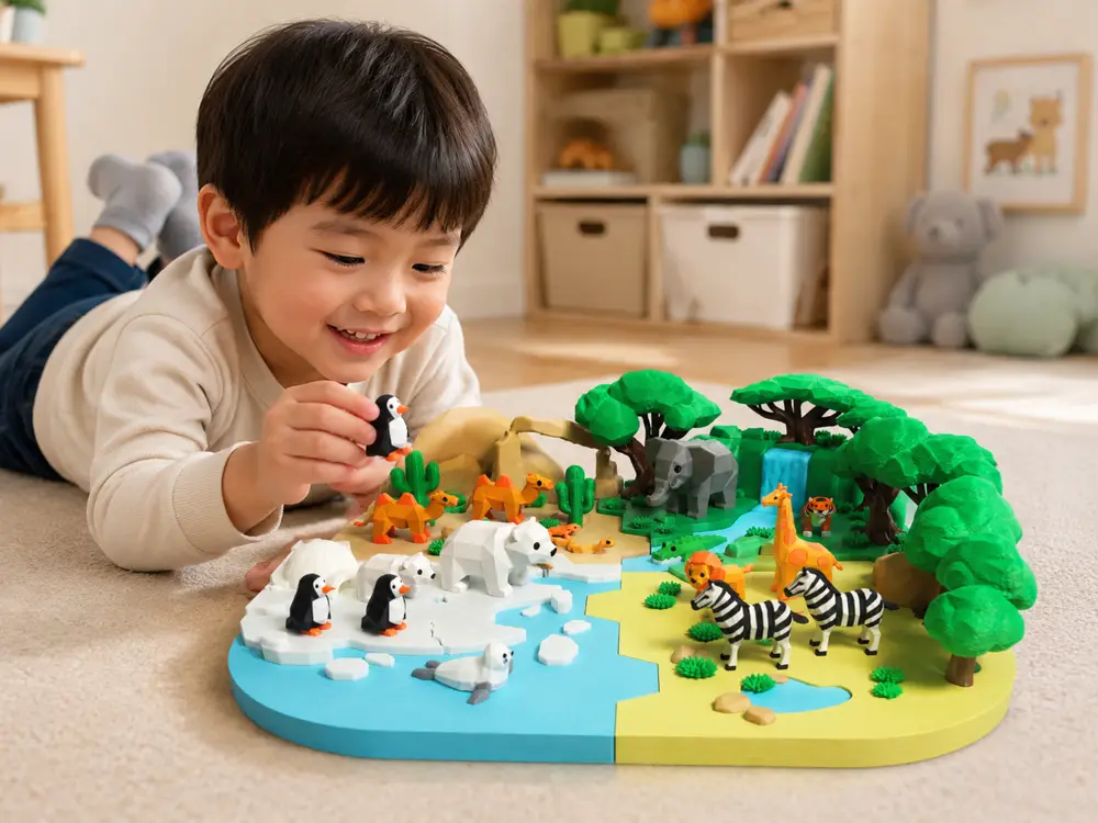 Scene popular science teaching aid of My Mini Animal World《我的迷你动物世界》场景化科普教具