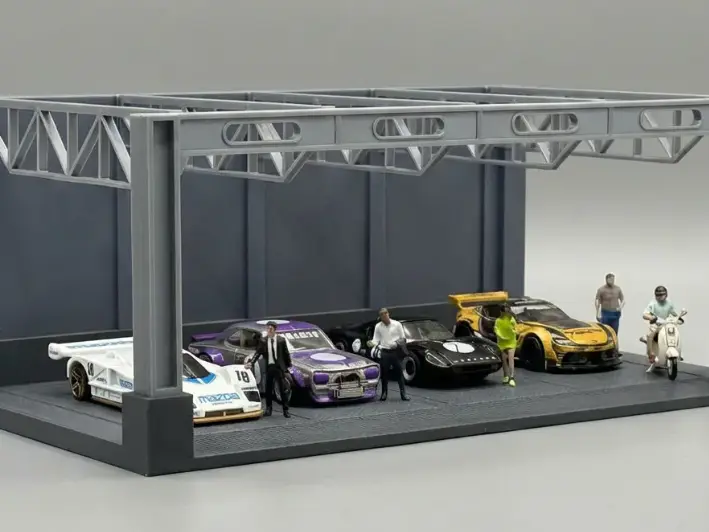 1/64 Open Garage Diorama