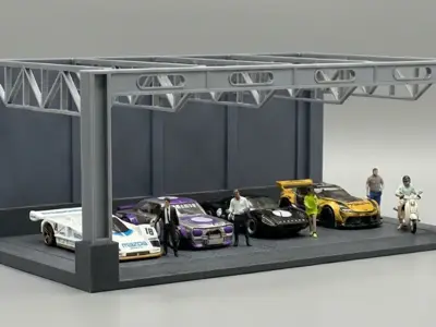 1/64 Open Garage Diorama