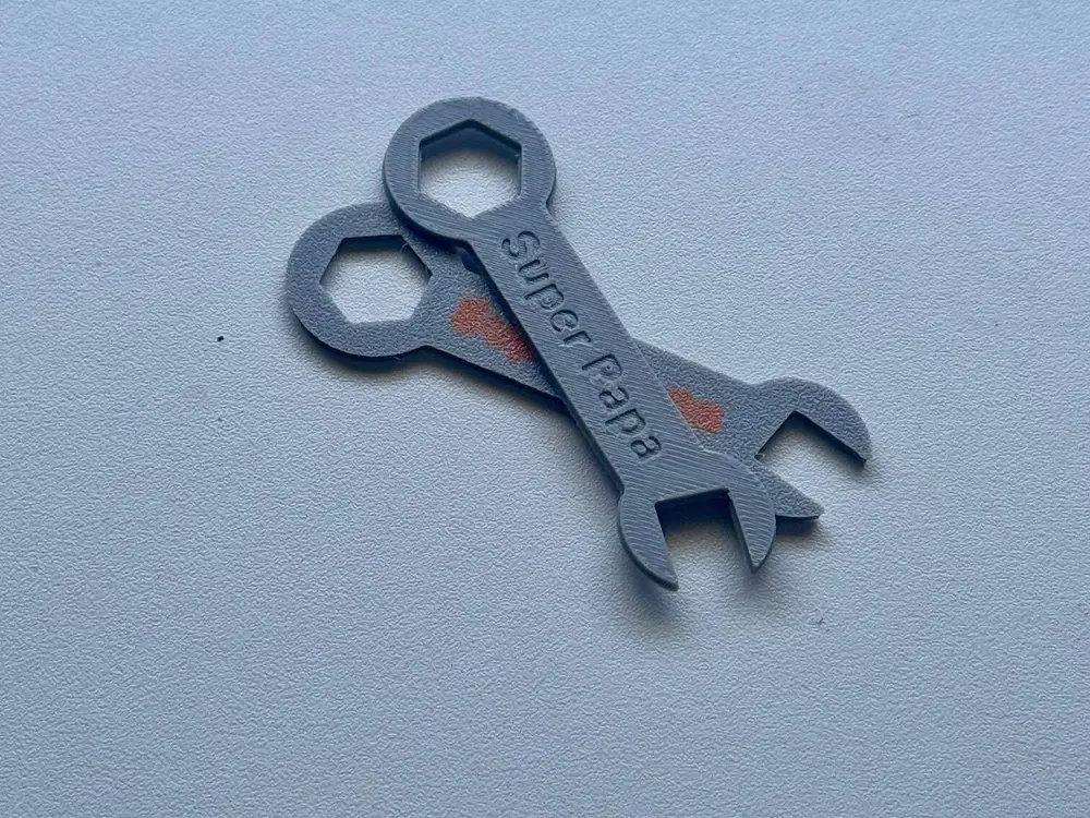 Father's Day Quick Gift: Wrench Shopping Cart Coin / Trolley Token (Best Dad & Super Papa)