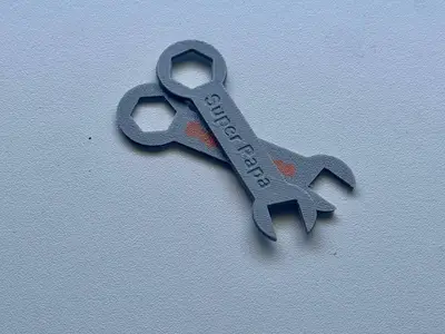 Father's Day Quick Gift: Wrench Shopping Cart Coin / Trolley Token (Best Dad & Super Papa)
