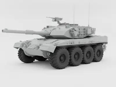 Ariete Battle Tank with Rubber Tires