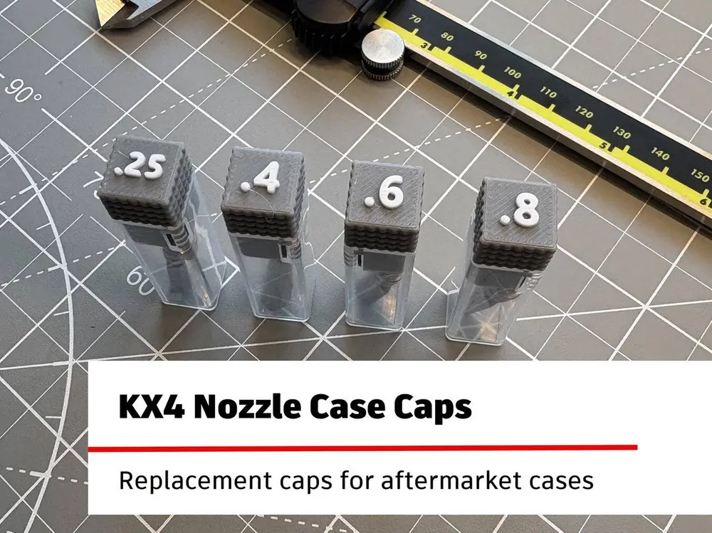 KX4 Nozzle Case Caps for Kobra X and Kobra 4 nozzle containers