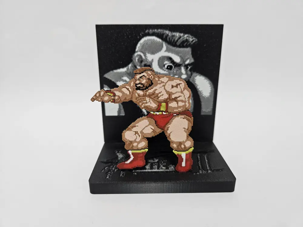 Zangief Street Fighter 2 Pixel Art Figure