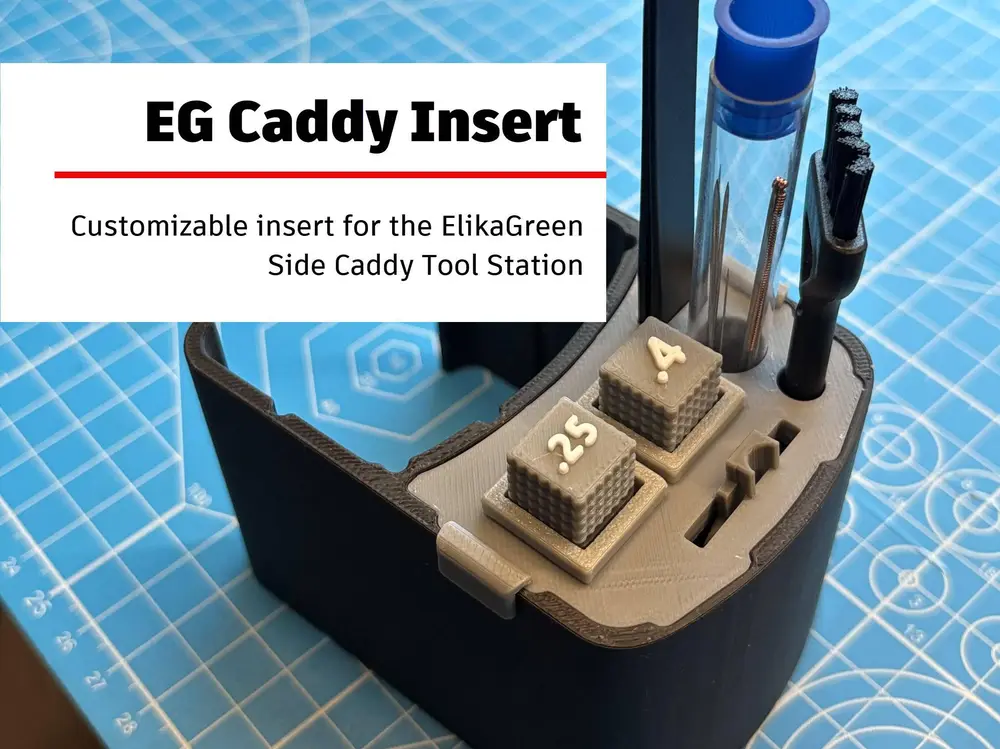 EG Side Caddy Insert Customizable Template for tool organization