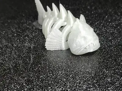 Skeletal fish with movable joints
