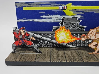 Mr.Bison Street Fighter Diorama & Keychain Luzia3dstudio
