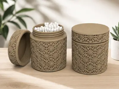 Screwable Storage Box | Secure Threaded Container with ⭐ Star Pattern