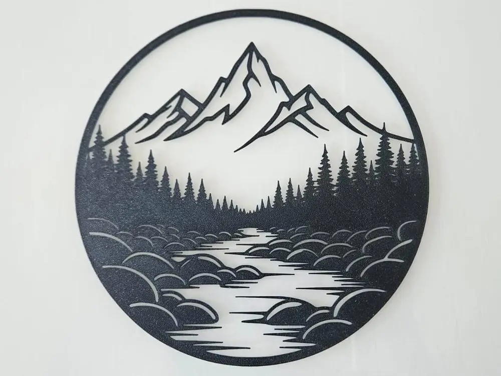 River & Mountain Wallart