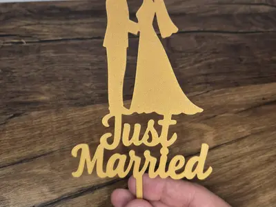 Just Married Cake Topper