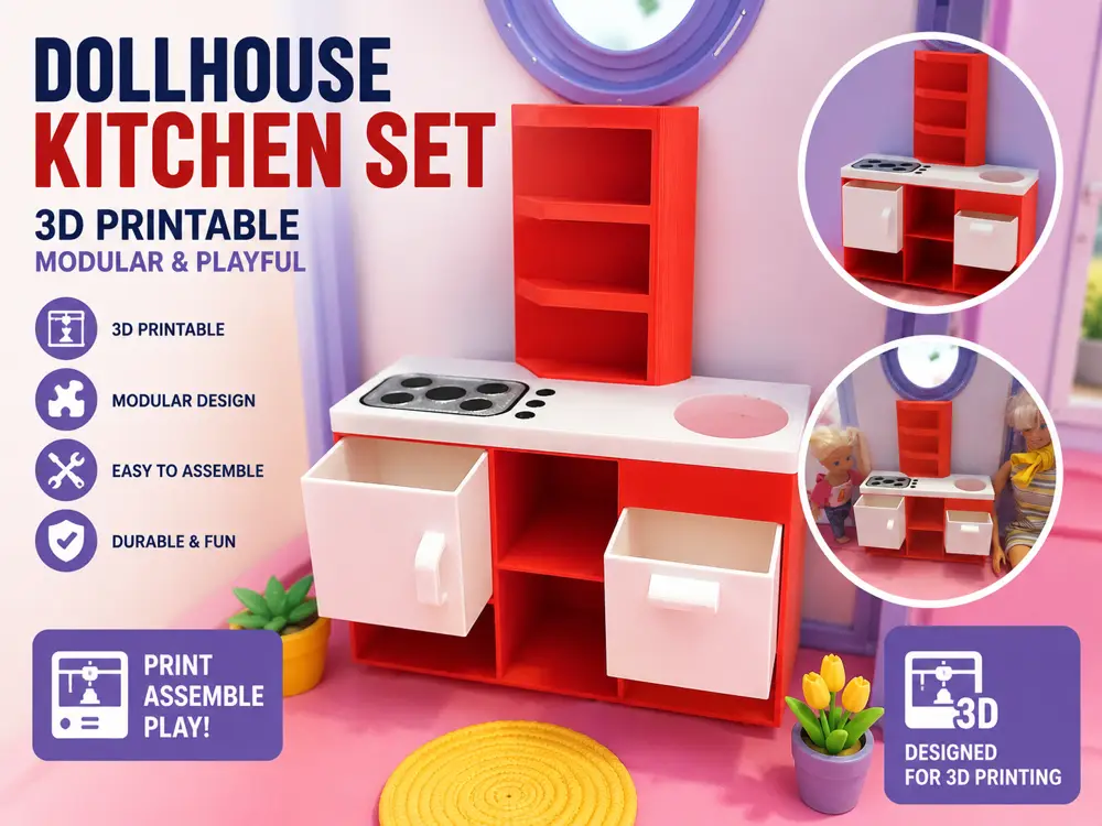 Dollhouse Kitchen Set