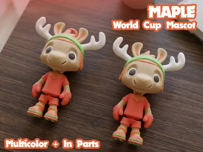 Maple Chibi Flexi - Mascot - World Cup 2026 - Multicolor