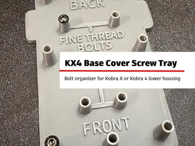 KX4 base cover bolt tray screw organizer