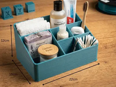 Multi-Compartment Bathroom Organizer