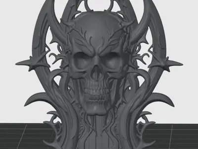 gothic skull ornament