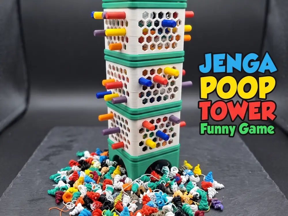 Poops Jenga Tower