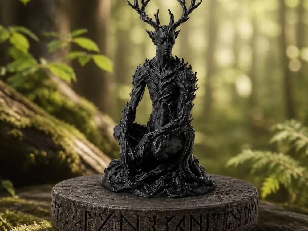 Forest Spirit Stag Sculpture Mythic Magical Statue