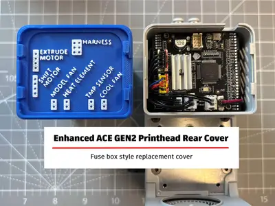 Enhanced ACE GEN2 printhead rear cover for the Kobra X