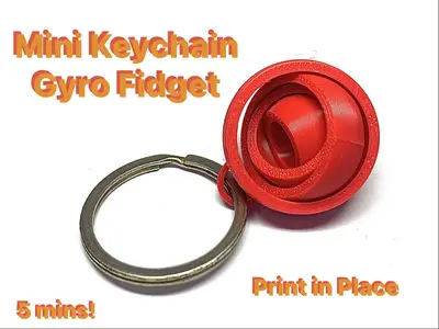 Mini keychain Gyro fidget