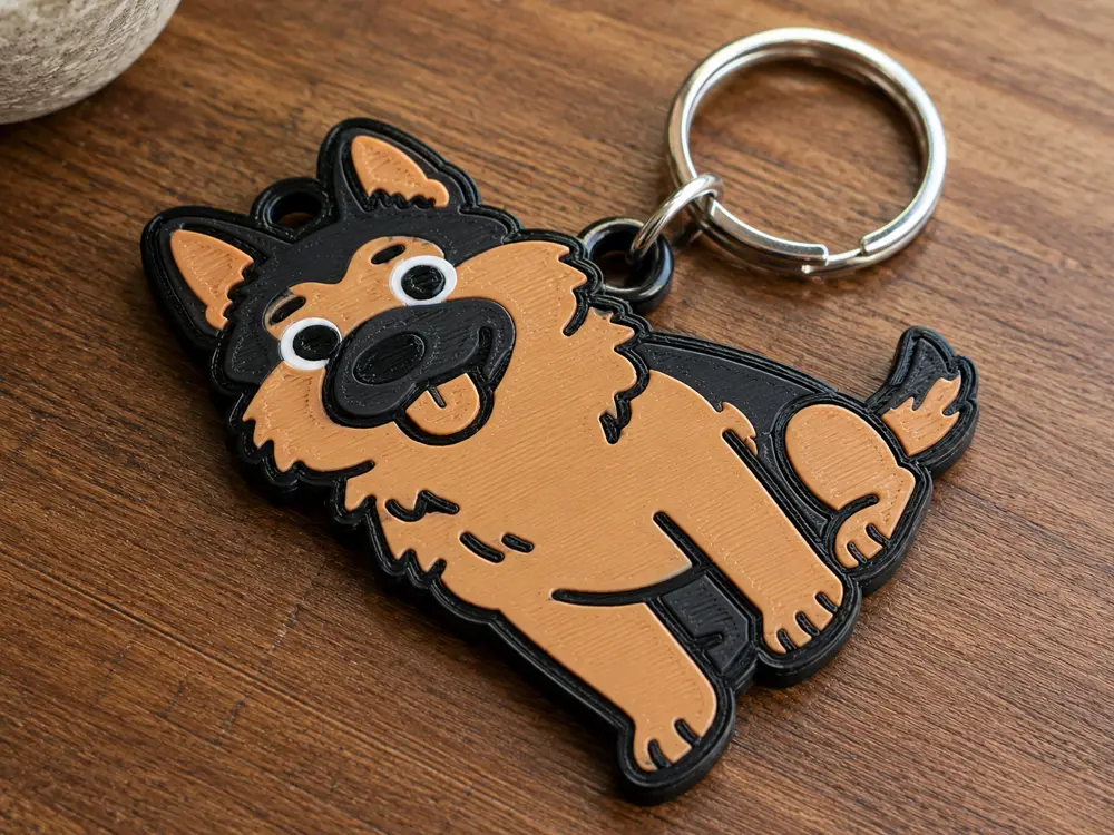 german shepherd chibi keychain!