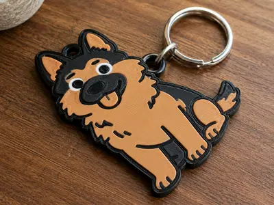 german shepherd chibi keychain!