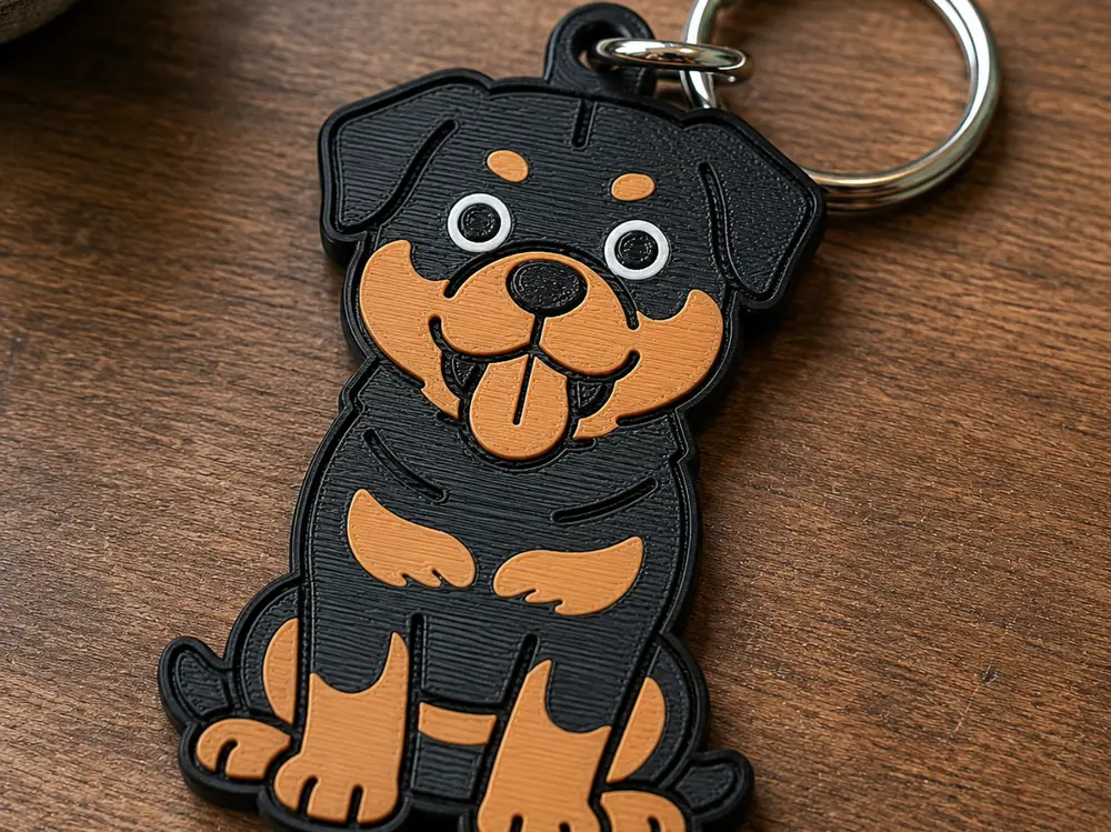 rottweiler Chibi Keychain