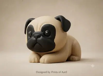 Chubby Pug Keychain / Desk Companion
