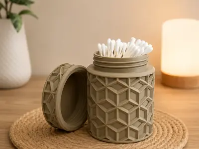 Screwable Storage Box | Threaded Container with 🔷 Diamond Pattern