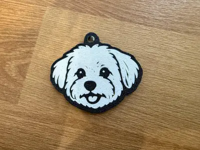 Cute Dog Head Keychain – 2 Color AMS/ACE Ready
