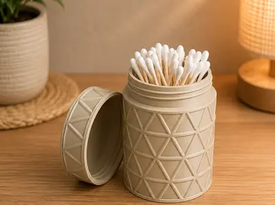 Screwable Storage Box | Threaded Container with 🔻 Triangular Pattern