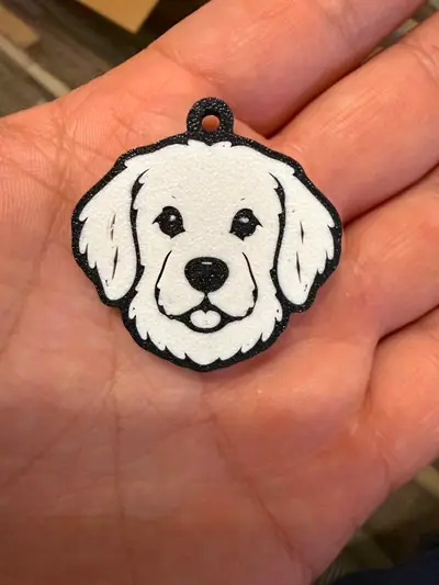 Cute Dog Head Keychain V2 – 2 Color AMS/ACE Ready