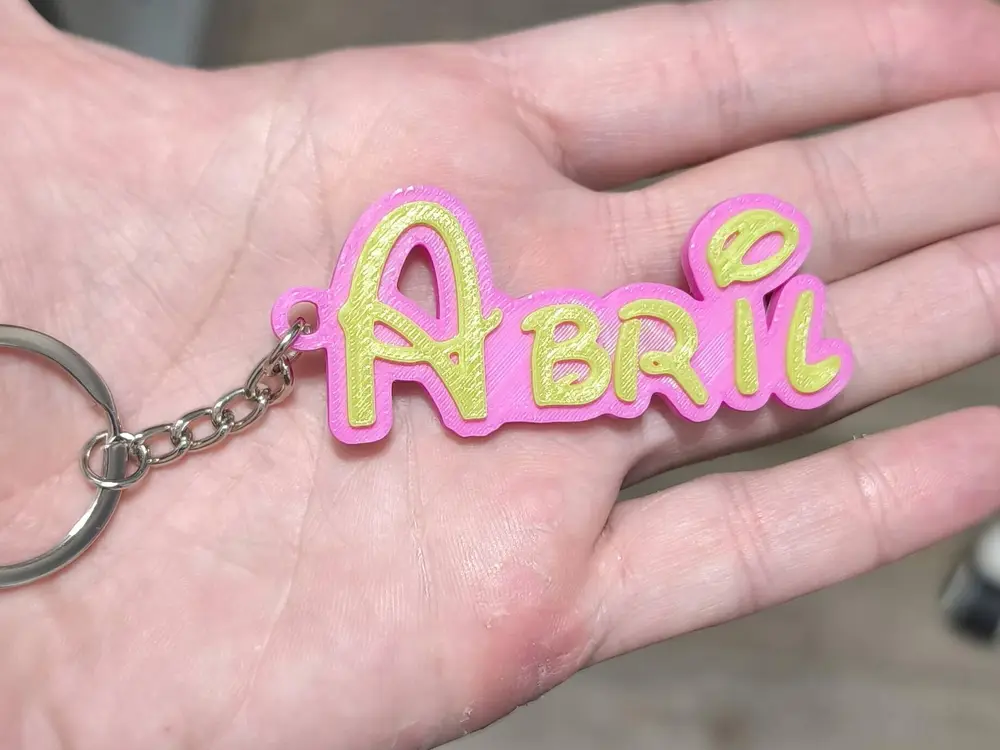 Keychain Abril al estilo Disney