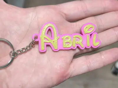 Keychain Abril al estilo Disney