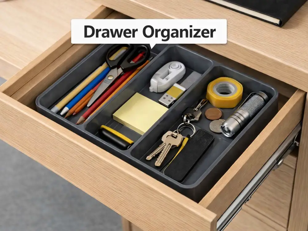 Simple desk drawer organizer