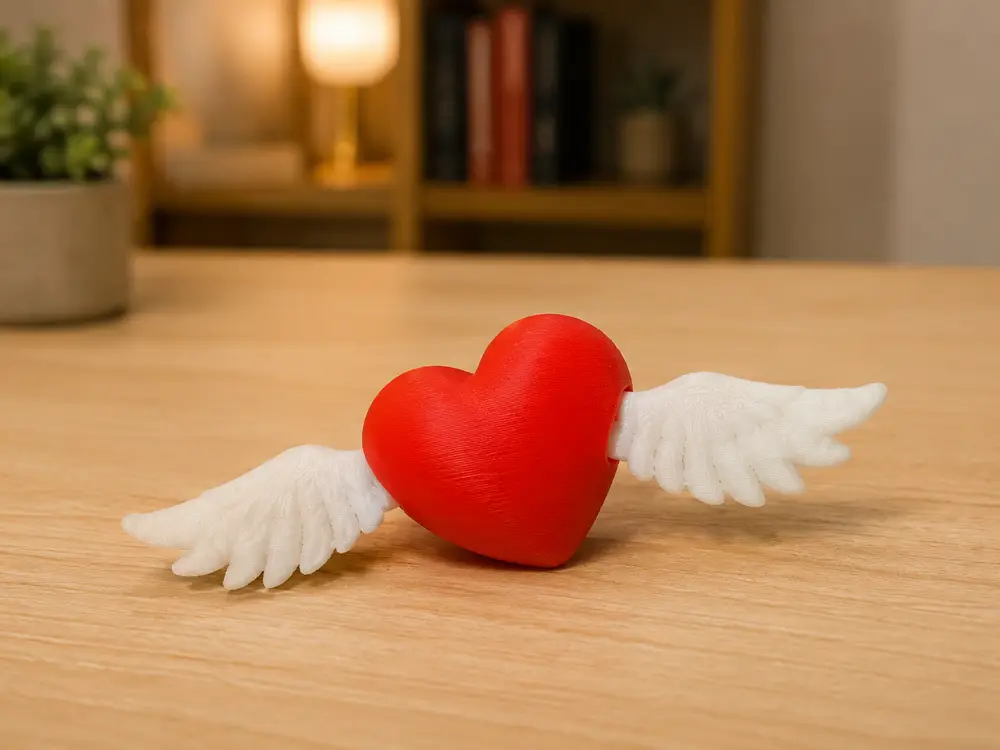 Heart With Articulated Wings