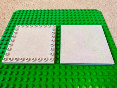 Footing, floor and roof for Brick Walls (1x8) - fully Lego Duplo-compatible