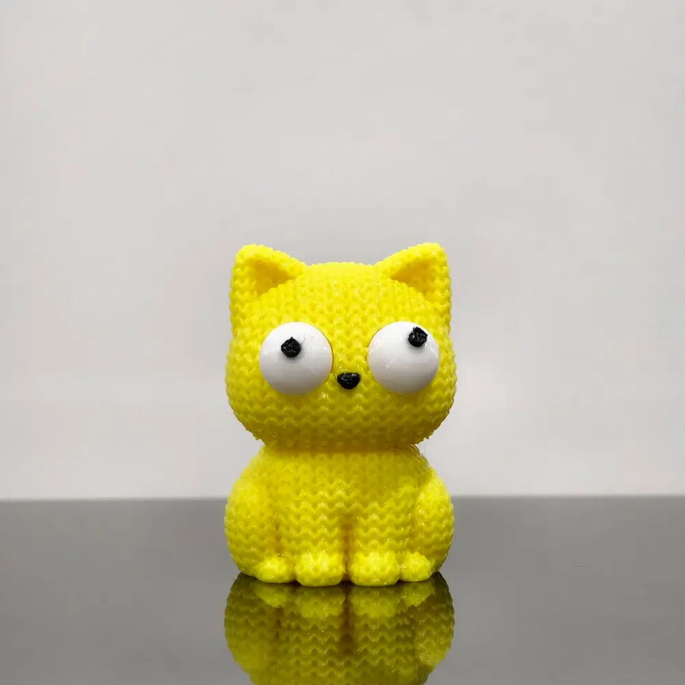 Bug-Eyed Crochet Cat