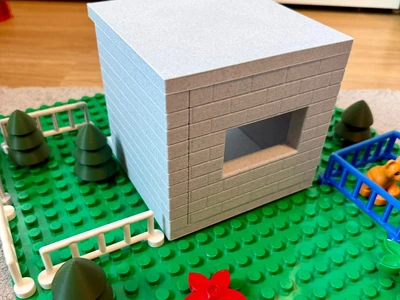 Brick Walls (1x8) - fully Lego Duplo-compatible (with & without window)