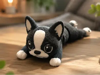 French Bulldog posable Mini Chibi-style