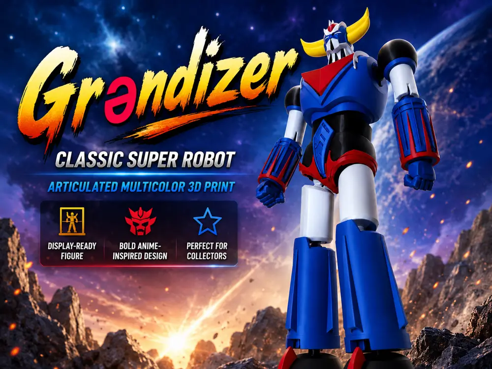 Grɘndizer is a fully articulated 1970 classic super robot
