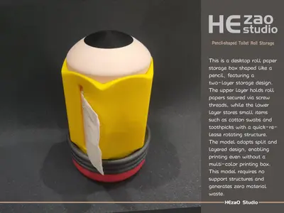 Pencil-shaped Toilet Roll Storage  铅笔造型卷纸收纳