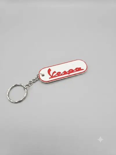 Vespa Logo Keychain - Reverse Print