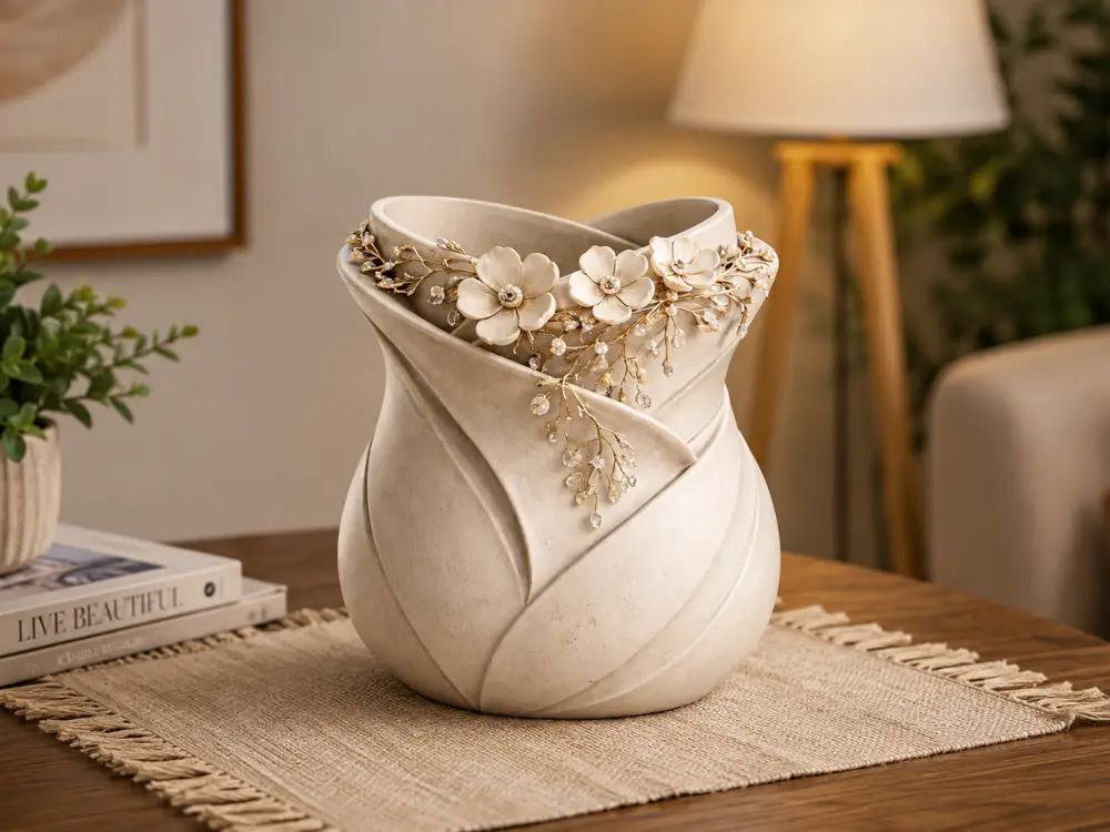 Elegant Twisted Flower Vase