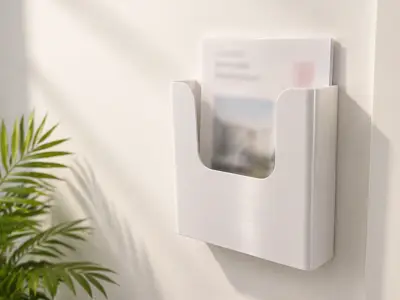A4 Wall-Mounted Document & Paper Holder (screw or use adhesive)