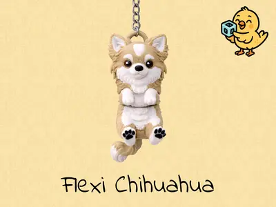 Chihuahua Keychain – Articulated Flexi Cute Dog Toy