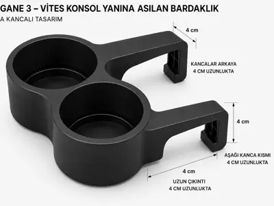 magane 3  ön kolsl bardaklık